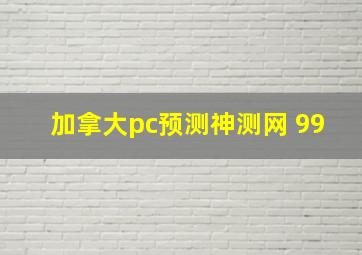 加拿大pc预测神测网 99